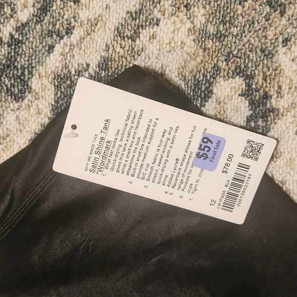 Lululemon Satin Shine Tank NWT - Picture 2 of 6